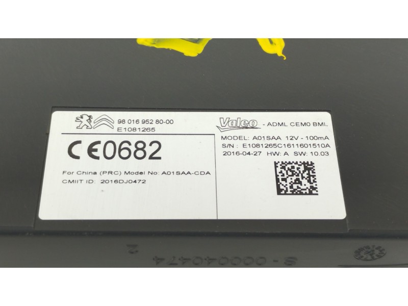 Recambio de modulo electronico para peugeot 308 gt line referencia OEM IAM 9801695280 E1081265 