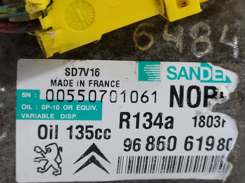 Recambio de compresor aire acondicionado para citroën c8 hdi 120 premier referencia OEM IAM 9686061980  