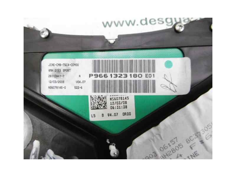 Recambio de cuadro instrumentos para peugeot 307 cc (s2) básico referencia OEM IAM 9661323180  