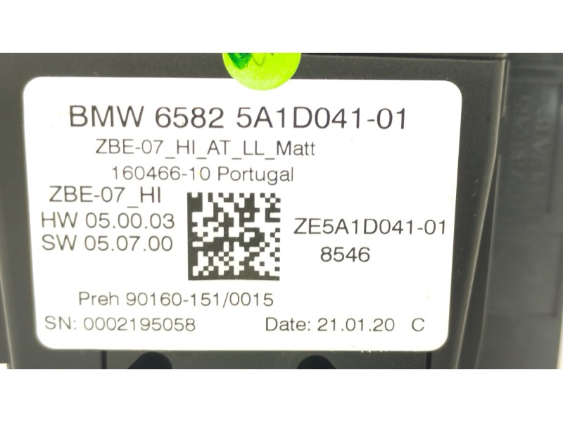 Recambio de mando multifuncion para bmw serie 3 berlina (g20) 318d referencia OEM IAM 65825A1D041 160466 90160151