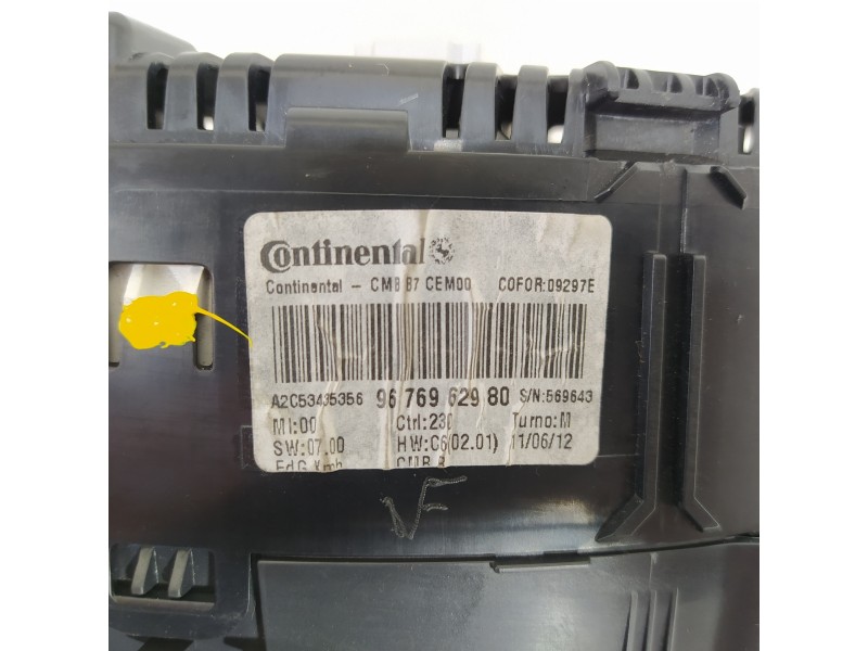 Recambio de cuadro instrumentos para citroën c4 lim. collection referencia OEM IAM 9676962980 A2C53435356 