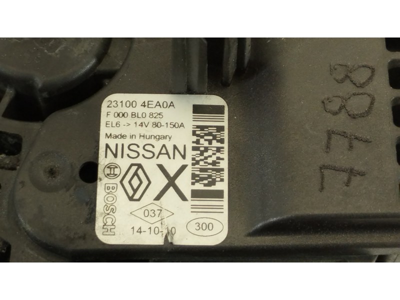Recambio de alternador para nissan qashqai (j11) 360 referencia OEM IAM 231004EA0A F000BL0825 