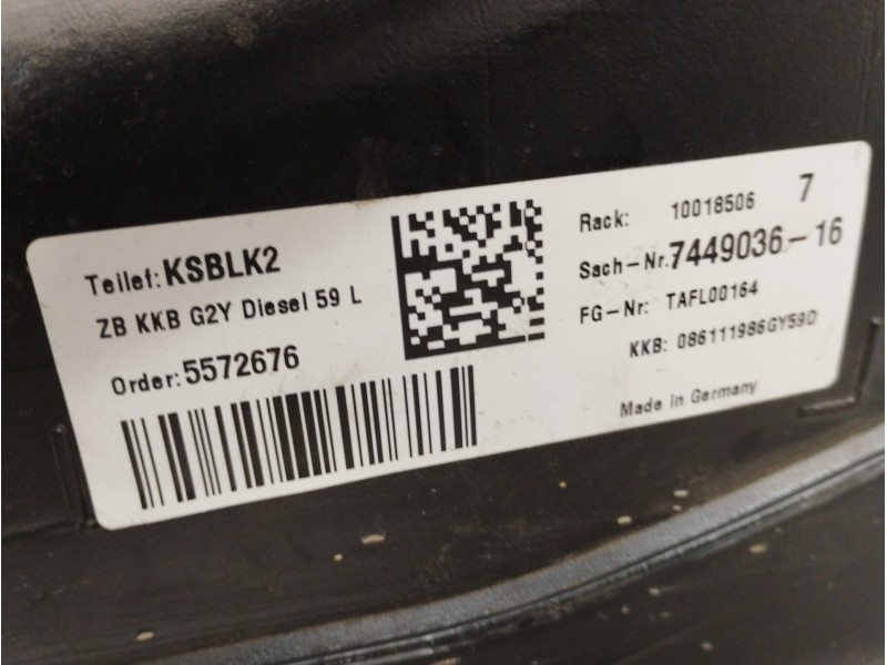 Recambio de deposito combustible para bmw serie 3 berlina (g20) 318d referencia OEM IAM 7449036  