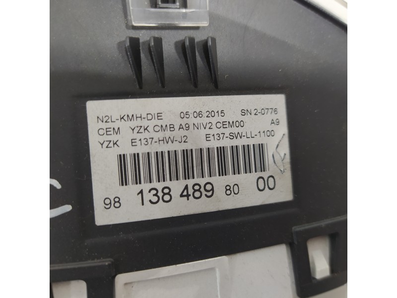 Recambio de cuadro instrumentos para peugeot 208 business line referencia OEM IAM 9813848980  