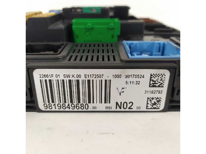 Recambio de caja reles / fusibles para peugeot 208 style referencia OEM IAM 9819849680 BSIN02 