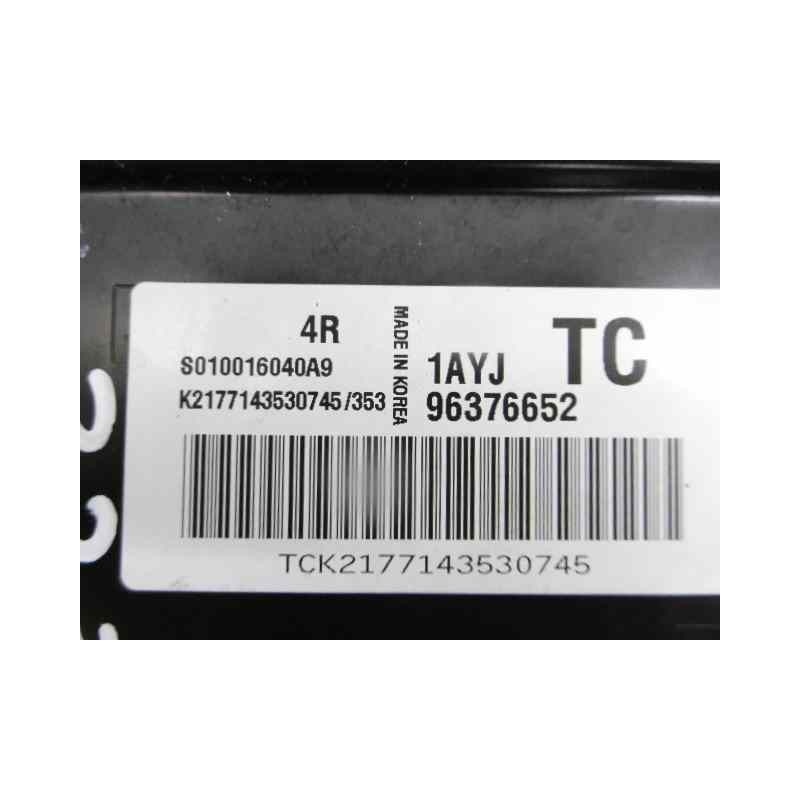 Recambio de centralita motor uce para chevrolet kalos 1.2 s (d/a) referencia OEM IAM 96376652 S010016040A9 