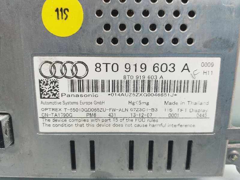 Recambio de pantalla multifuncion para audi a4 ber. (b8) básico referencia OEM IAM 8T0919603A  