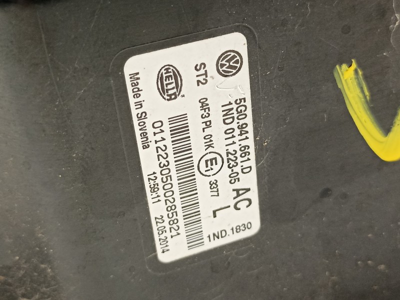 Recambio de faro antiniebla izquierdo para volkswagen golf vii lim. advance bluemotion referencia OEM IAM 5G0941661D  