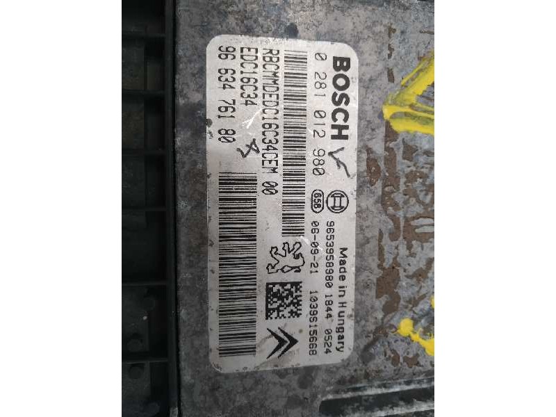 Recambio de centralita motor uce para peugeot 3008 premium referencia OEM IAM 9663476180 0281012980 9653958980