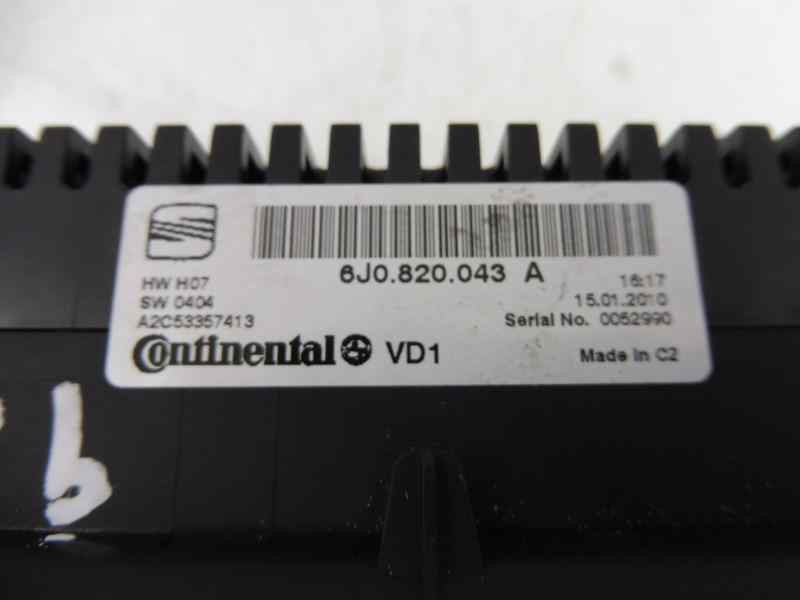 Recambio de mando climatizador para seat ibiza (6j5) stylance / style referencia OEM IAM 6J0820043A  