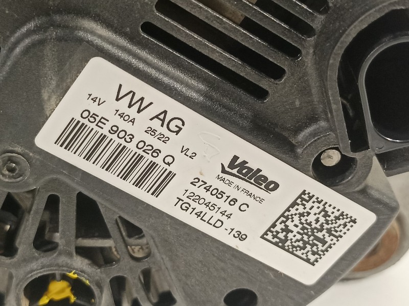 Recambio de alternador para seat arona xperience referencia OEM IAM 05E903026Q 2740516C TG14LLD139