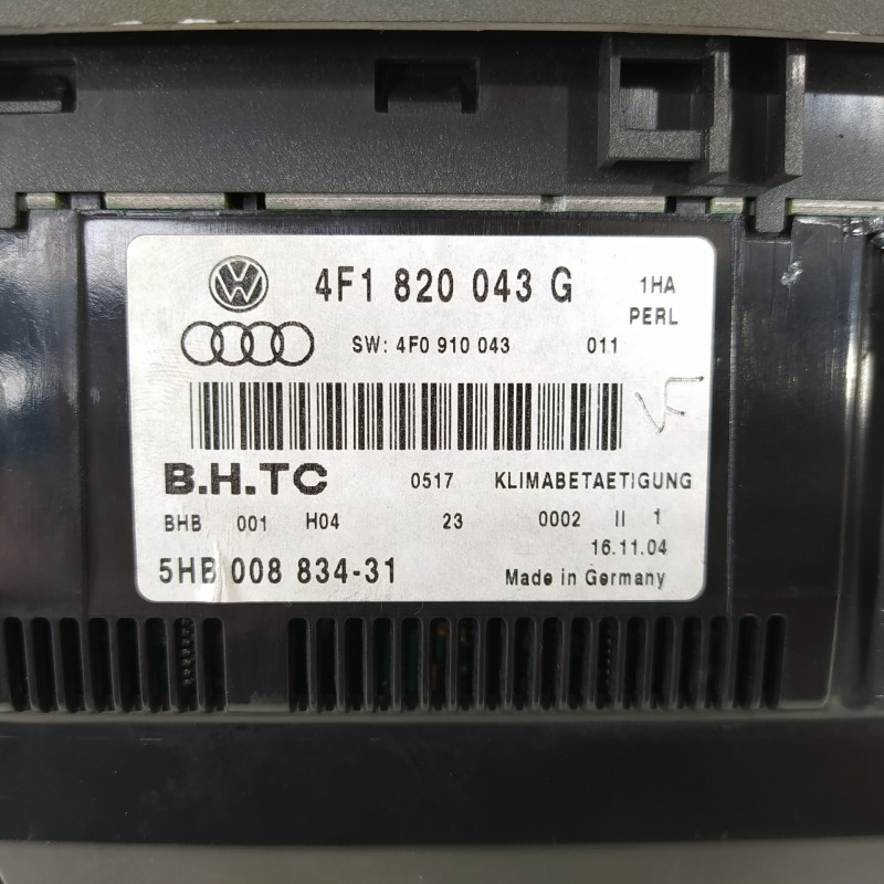 Recambio de mando climatizador para audi a6 berlina (4f2) 3.0 tdi quattro (165kw) referencia OEM IAM 4F1820043G  