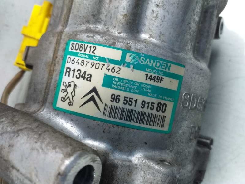 Recambio de compresor aire acondicionado para peugeot 206 berlina xs clim referencia OEM IAM 9655191580  