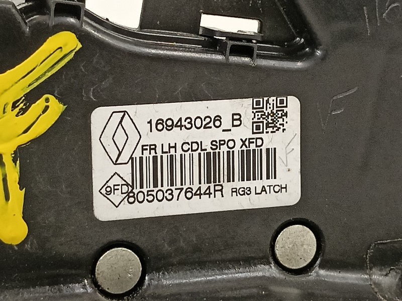 Recambio de cerradura puerta delantera izquierda para renault talisman business referencia OEM IAM 805037644R 805039464R 