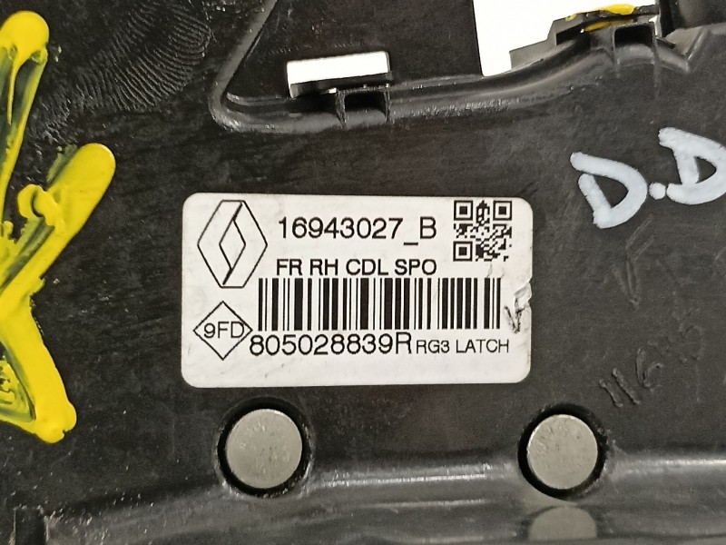 Recambio de cerradura puerta delantera derecha para renault talisman business referencia OEM IAM 805028839R  