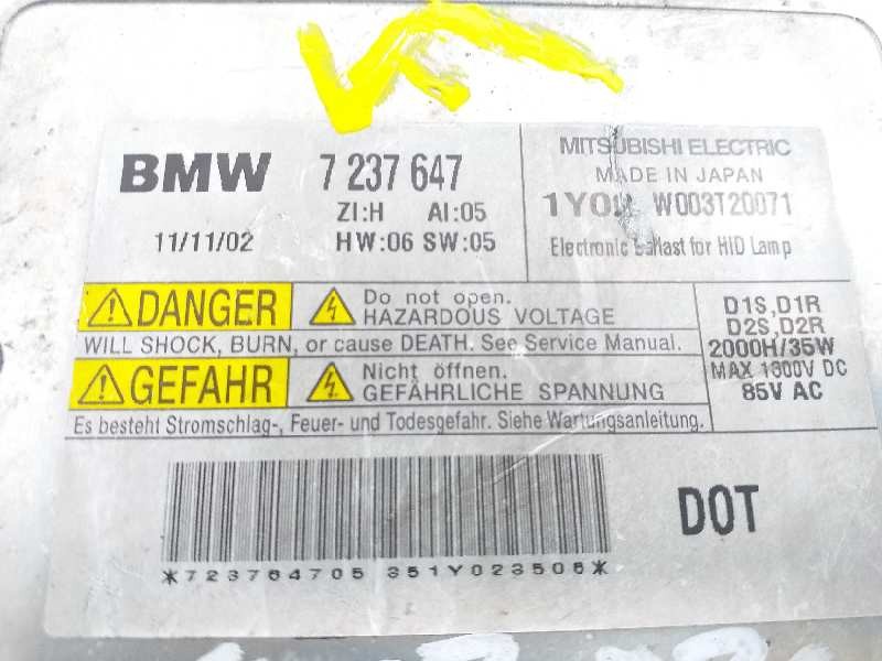 Recambio de centralita faros xenon para bmw serie 5 lim. (f10) 520d referencia OEM IAM 7237647  