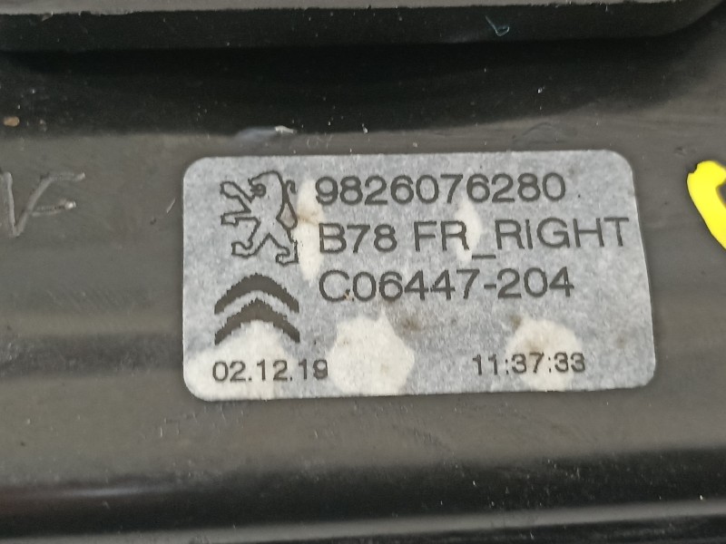 Recambio de elevalunas delantero derecho para citroën c4 picasso feel referencia OEM IAM 9826076280 9825709680 