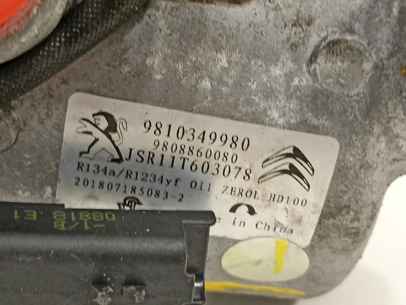 Recambio de compresor aire acondicionado para peugeot 208 1.2 12v vti referencia OEM IAM 9810349980  