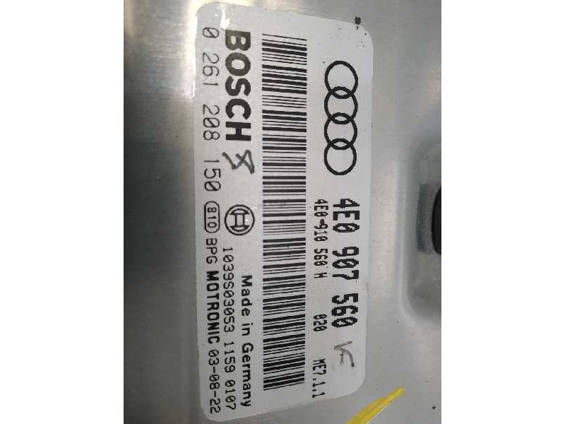 Recambio de centralita motor uce para audi a8 (4e2) 3.7 quattro referencia OEM IAM 4E0910560 0261208150 