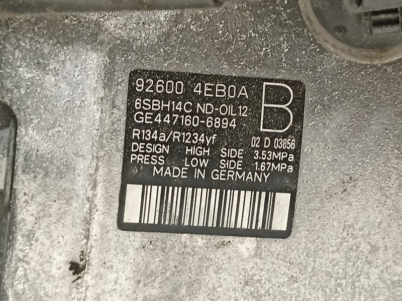 Recambio de compresor aire acondicionado para renault talisman business referencia OEM IAM 926004EB0A  