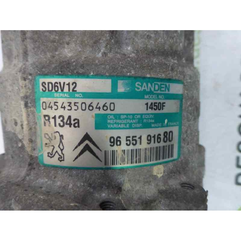 Recambio de compresor aire acondicionado para citroën c3 1.4 hdi premier referencia OEM IAM 9655191680 SD6V12 