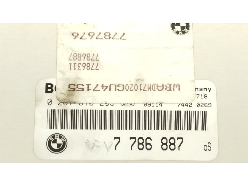 Recambio de centralita motor uce para bmw serie 5 berlina (e39) 520d referencia OEM IAM 7786887 0281010205 7787676 Recambio de centralita motor uce para bmw serie 5 berlina (e39) 520d referencia OEM IAM 7786887 0281010205 7787676