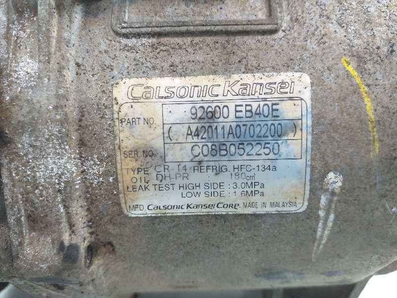 Recambio de compresor aire acondicionado para nissan navara pick-up (d40m) double cab le 4x4 referencia OEM IAM 92600EB40E A4201