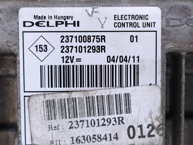 Recambio de centralita motor uce para renault kangoo expression referencia OEM IAM 237100875R 237101293R 