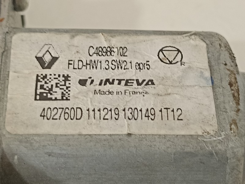 Recambio de elevalunas delantero izquierdo para renault talisman business referencia OEM IAM 807219613R  
