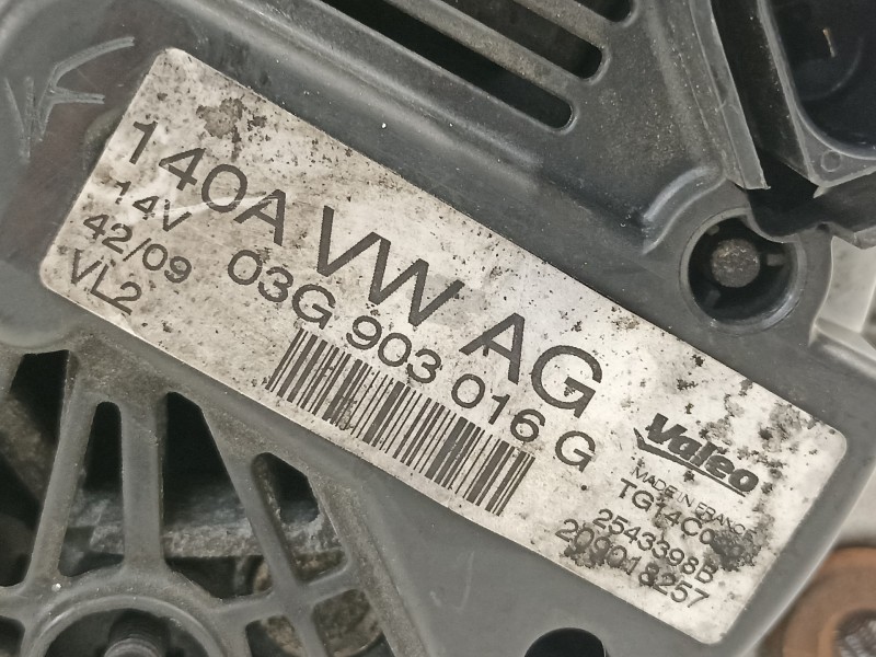 Recambio de alternador para audi a5 sportback (8t) 2.0 tdi (105kw) referencia OEM IAM 03G903016G  