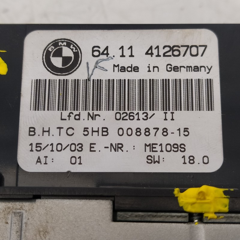 Recambio de mando climatizador para bmw serie 3 berlina (e46) 330d edition advance referencia OEM IAM 4126707 64114126707 