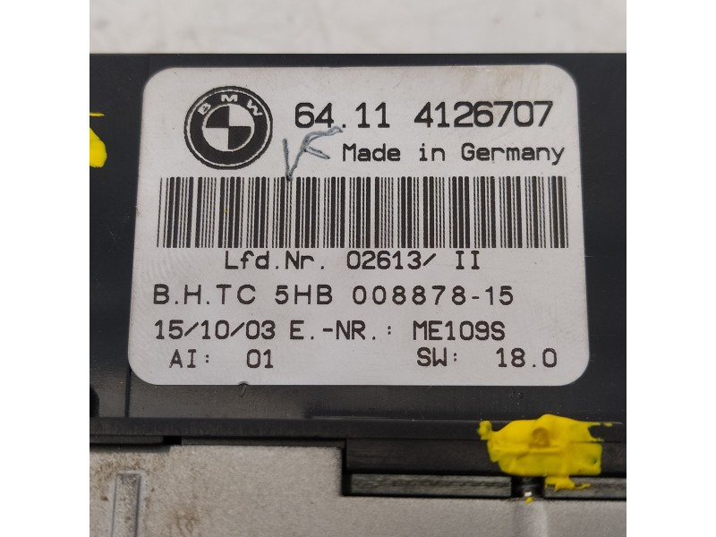 Recambio de mando climatizador para bmw serie 3 berlina (e46) 330d edition advance referencia OEM IAM 4126707 64114126707 