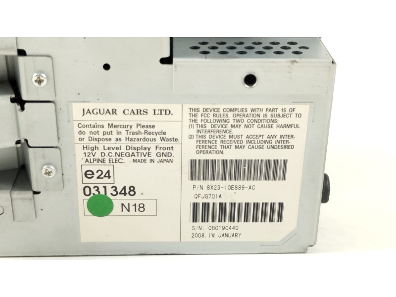 Recambio de pantalla multifuncion para jaguar xf 4.2 v8 premium luxury referencia OEM IAM 8X2310E889AC  