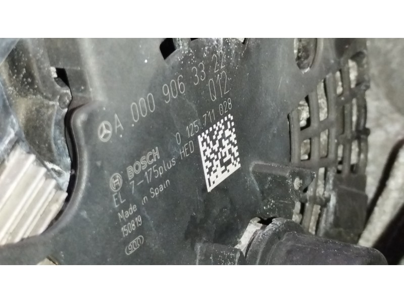 Recambio de alternador para mercedes-benz clase b (w246) b 200 cdi (246.208) referencia OEM IAM A0009063322 0125711028 