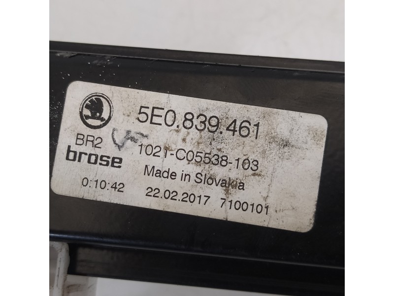 Recambio de elevalunas trasero izquierdo para skoda octavia combi (5e5) ambition referencia OEM IAM 5E0839461 5Q0959811A 