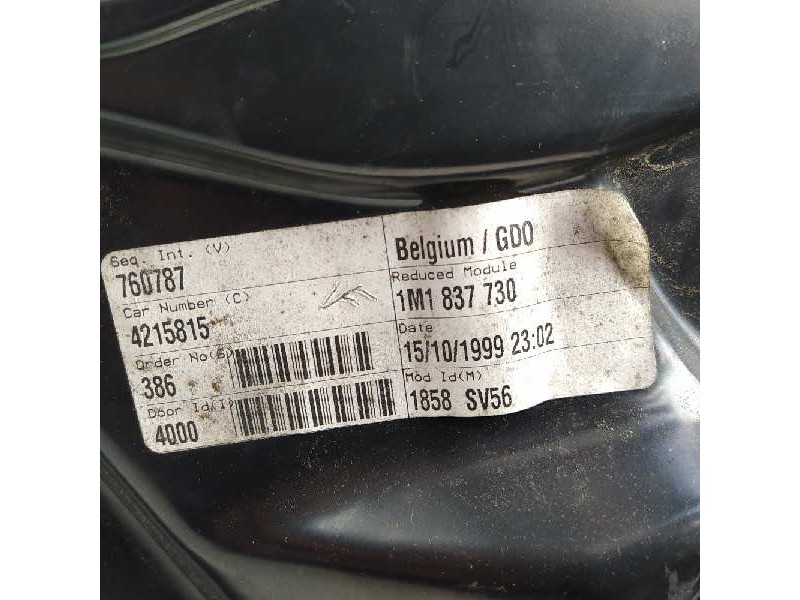 Recambio de elevalunas delantero derecho para seat toledo (1m2) signo referencia OEM IAM 1J0959802G 1M1837730 1M0837756