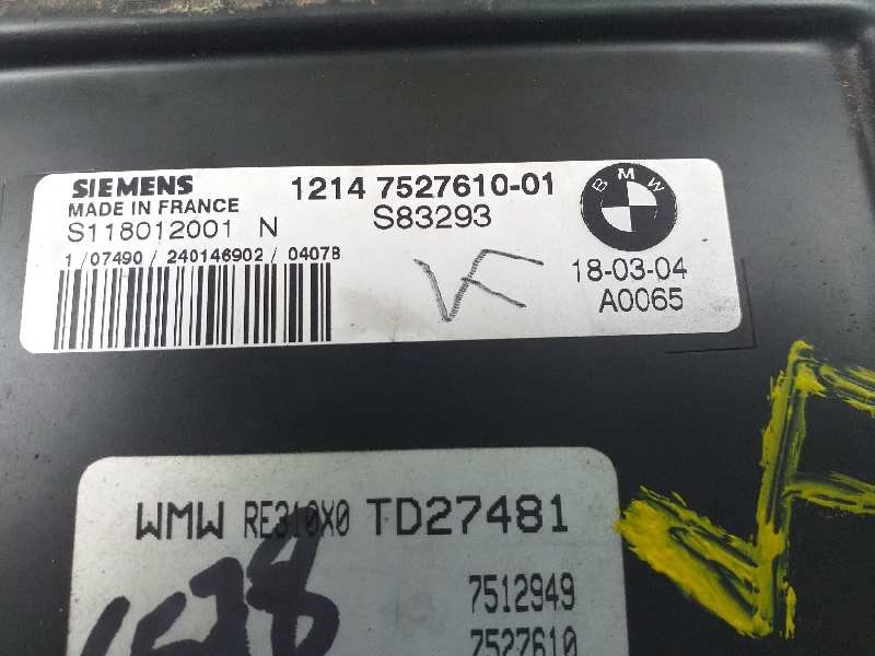 Recambio de centralita motor uce para mini mini (r50,r53) cooper s referencia OEM IAM 12147527610 S83293 S118012001N