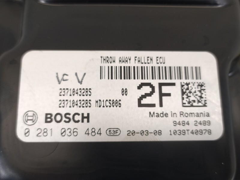 Recambio de centralita motor uce para dacia duster ii prestige 4wd referencia OEM IAM 237104328S 0281036484 