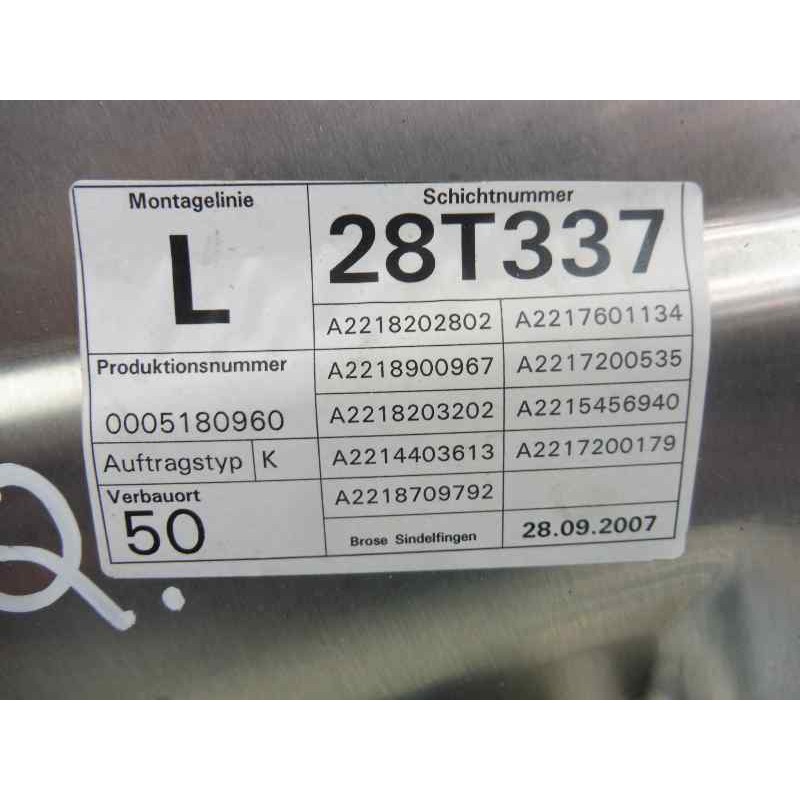 Recambio de elevalunas delantero izquierdo para mercedes-benz clase s (w221) berlina 500 l (221.171) referencia OEM IAM 22182028