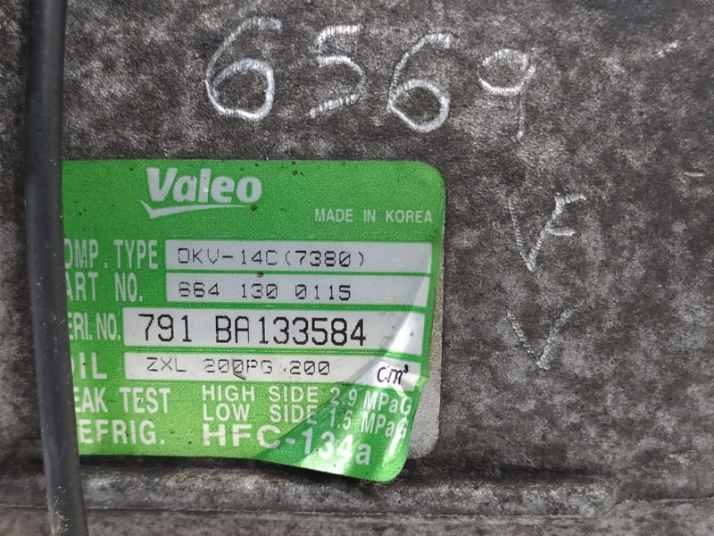 Recambio de compresor aire acondicionado para ssangyong kyron 200 xdi premium 4wd referencia OEM IAM 6641300115 791BA133584 