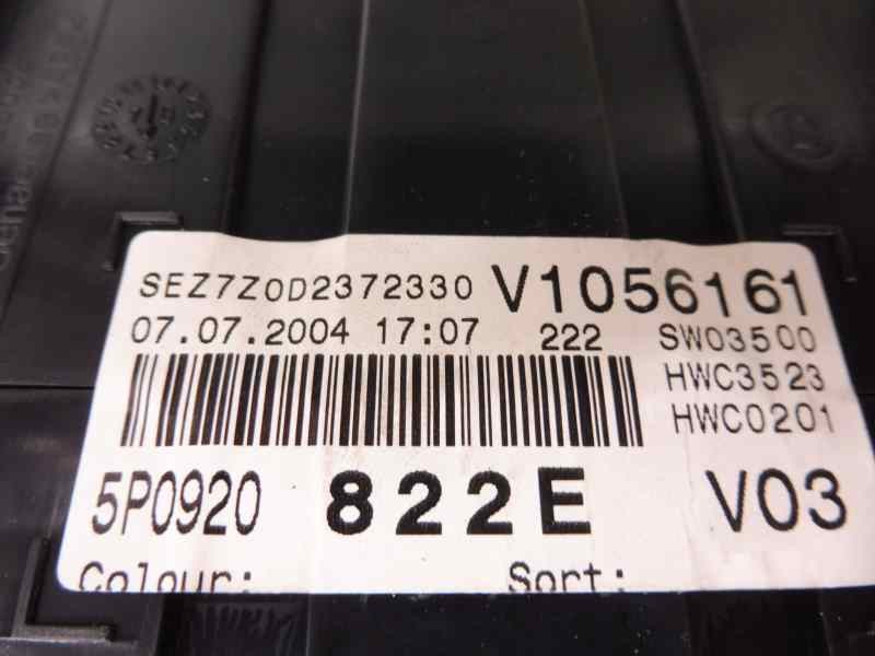 Recambio de cuadro instrumentos para seat altea (5p1) stylance / style referencia OEM IAM 5P0920822E  