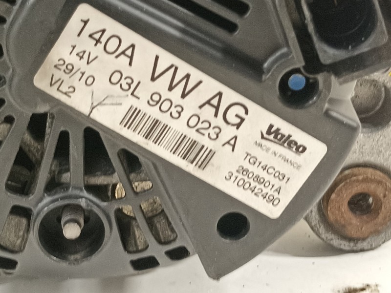 Recambio de alternador para volkswagen golf vi (5k1) rabbit bluemotion referencia OEM IAM 03L903023A  