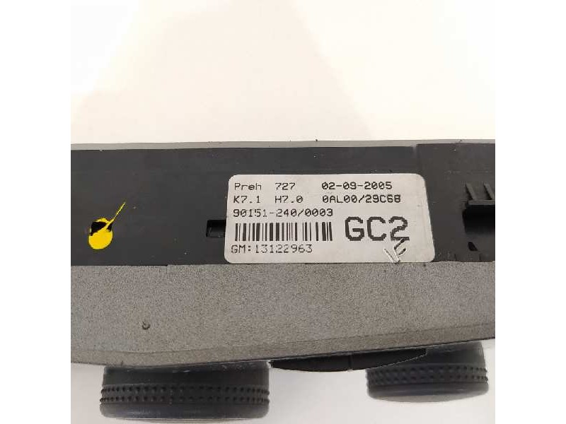 Recambio de mando climatizador para opel astra gtc enjoy referencia OEM IAM 13122963 90151240 