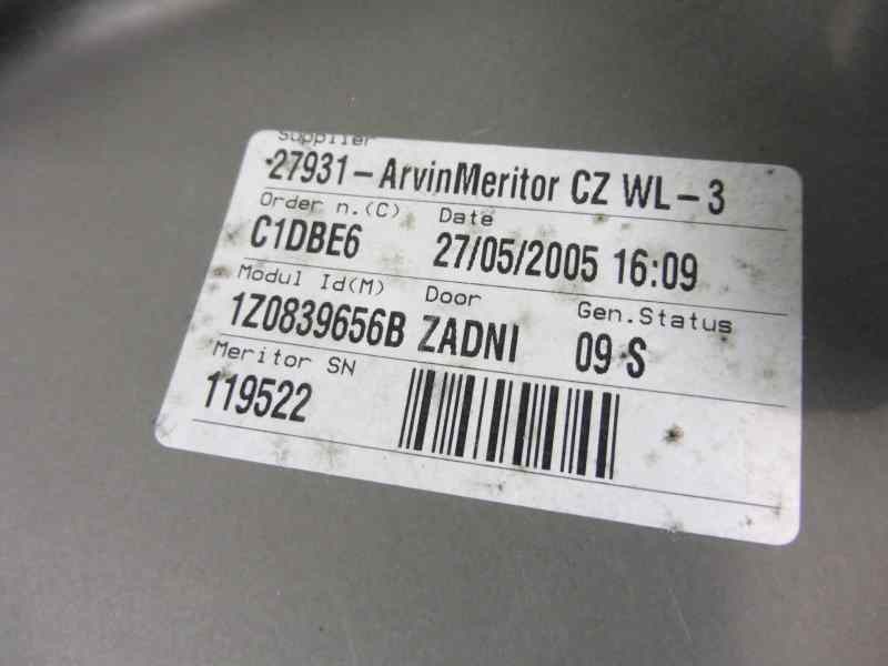 Recambio de elevalunas trasero derecho para skoda octavia berlina (1z3) trend referencia OEM IAM 1Z0839656B 1K0959704E 