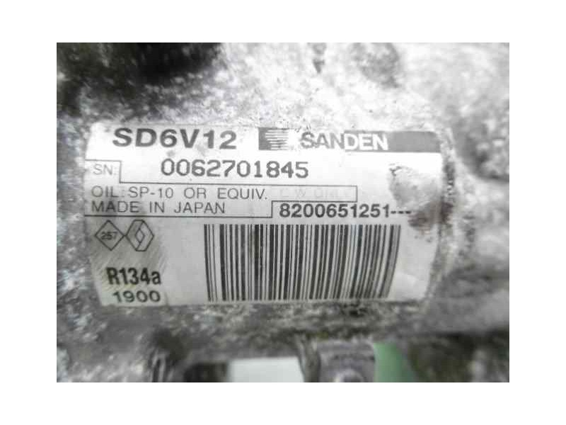 Recambio de compresor aire acondicionado para renault clio iii emotion referencia OEM IAM 8200651251 SD6V12 