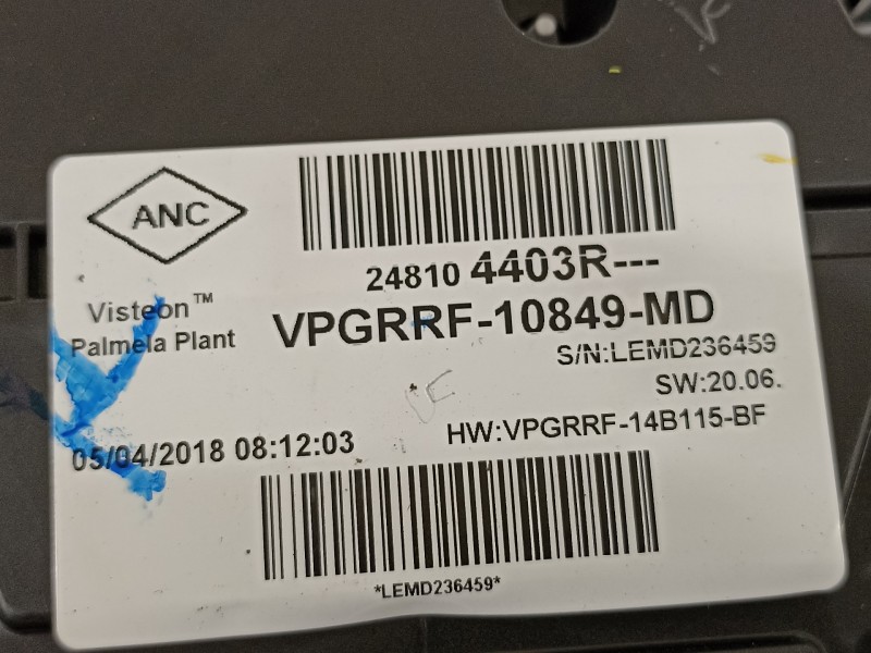 Recambio de cuadro instrumentos para renault captur limited referencia OEM IAM 248104403R  