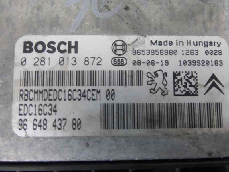 Recambio de centralita motor uce para peugeot 207 confort referencia OEM IAM 9664843780 0281013872 9653958980