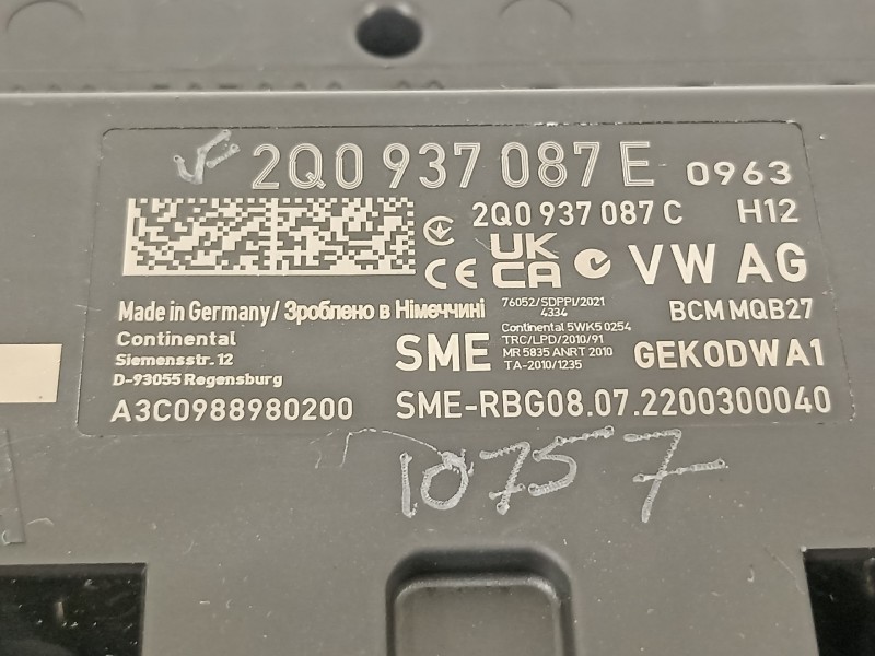 Recambio de modulo electronico para seat ibiza (kj1) style go referencia OEM IAM 2Q0937087E  