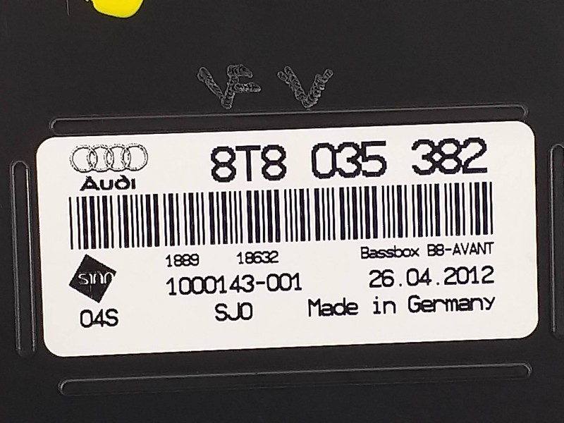 Recambio de no identificado para audi a5 sportback (8t) 3.0 tdi quattro (180kw) referencia OEM IAM 8T8035382  
