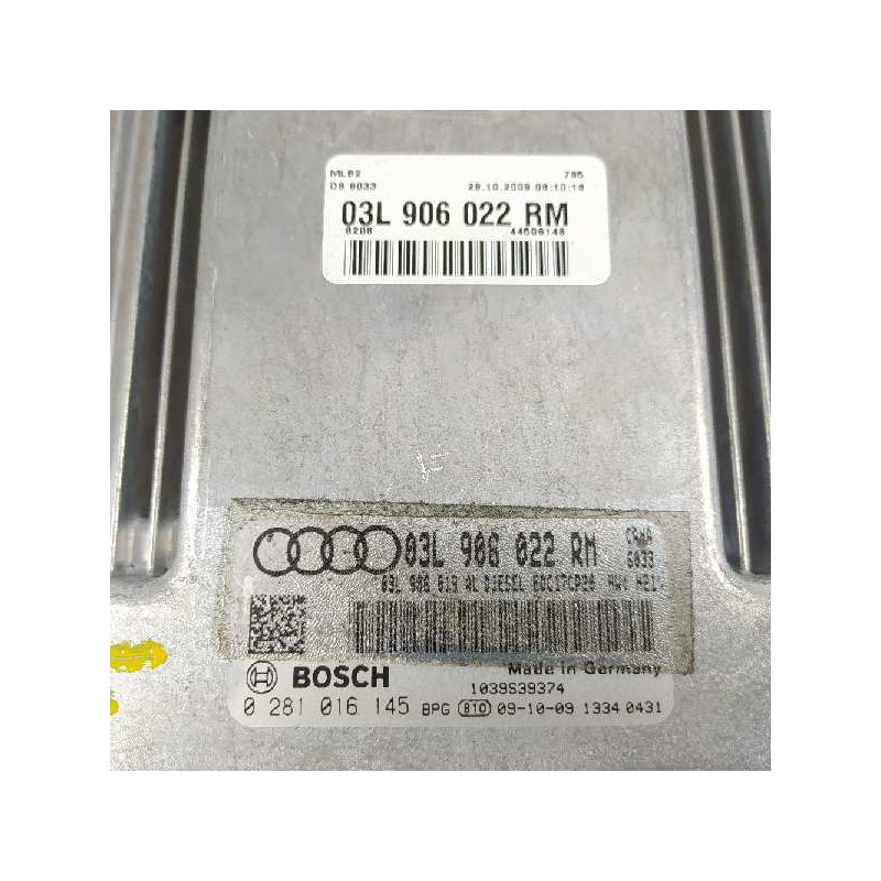 Recambio de centralita motor uce para audi a4 avant (8k5) (2008) básico quattro referencia OEM IAM 03L906022RM 0281016145 
